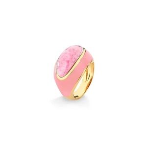 Brand new Maria dolores  gold plated ring real gem stone size 7